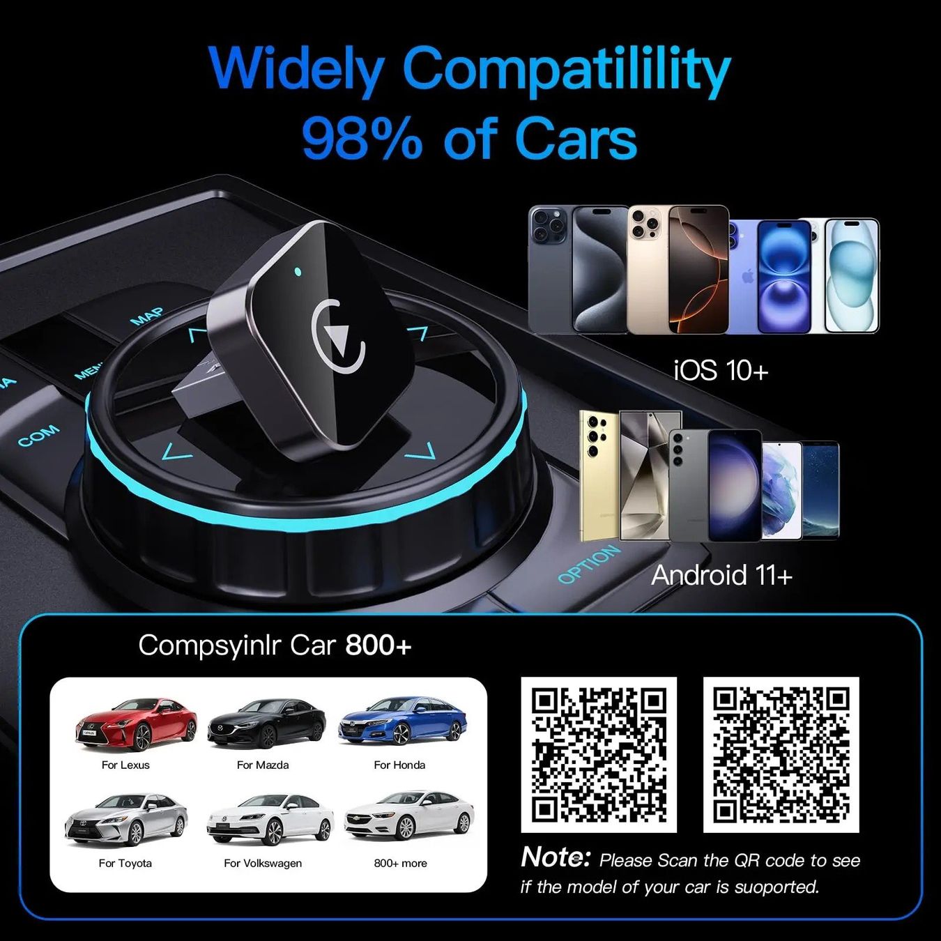 Sonstiges: CarPlay Android Auto Adapter kabellos wireless USB Dongle – Neu und originalverpackt aus Genève von Anna-38 3