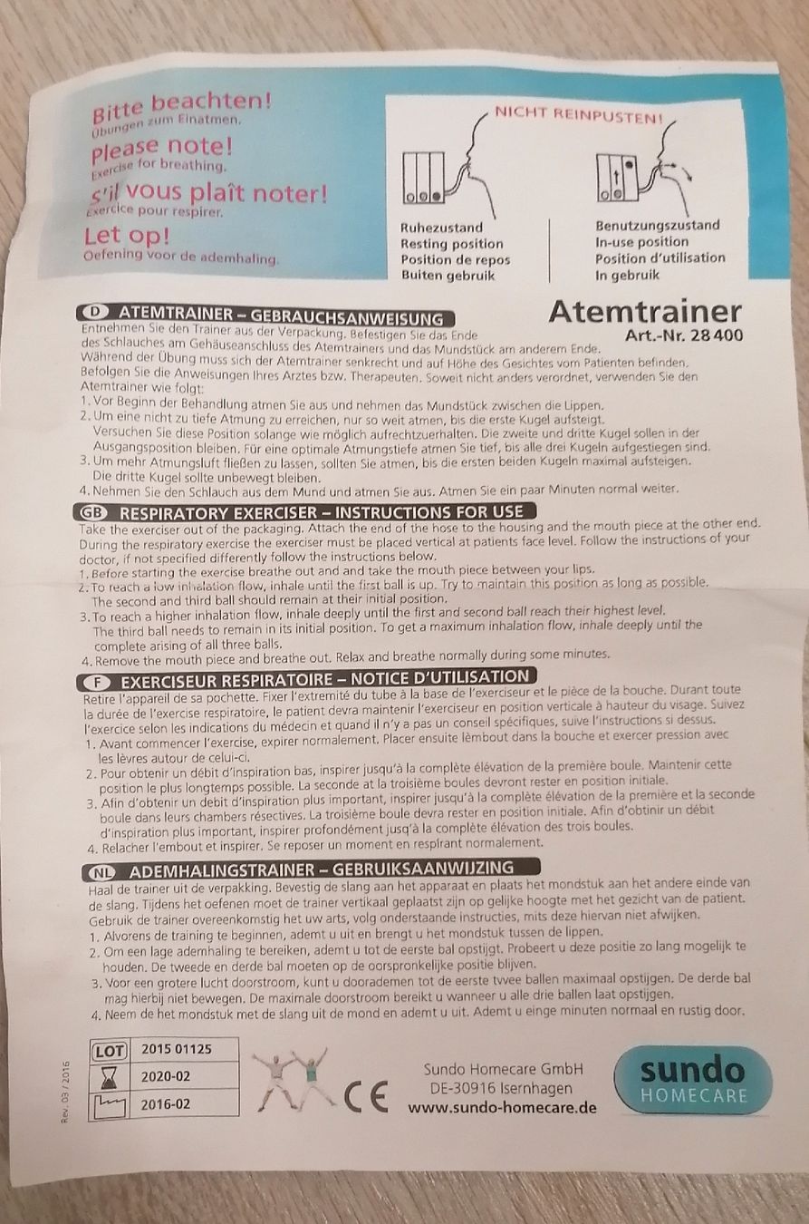 Hometrainer: Lungentrainer in Originalverpackung – Nuovo e nell'imballaggio originale da Schwarzenegg venduto da musi09 2