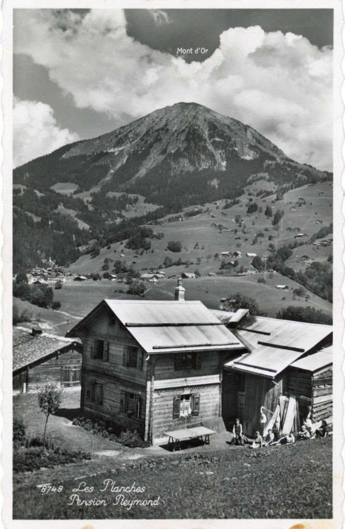 Cartoline postali: Les Planches  VD    -  Pension Reymond      en 1950 – Usato da Brig venduto da Valcards54