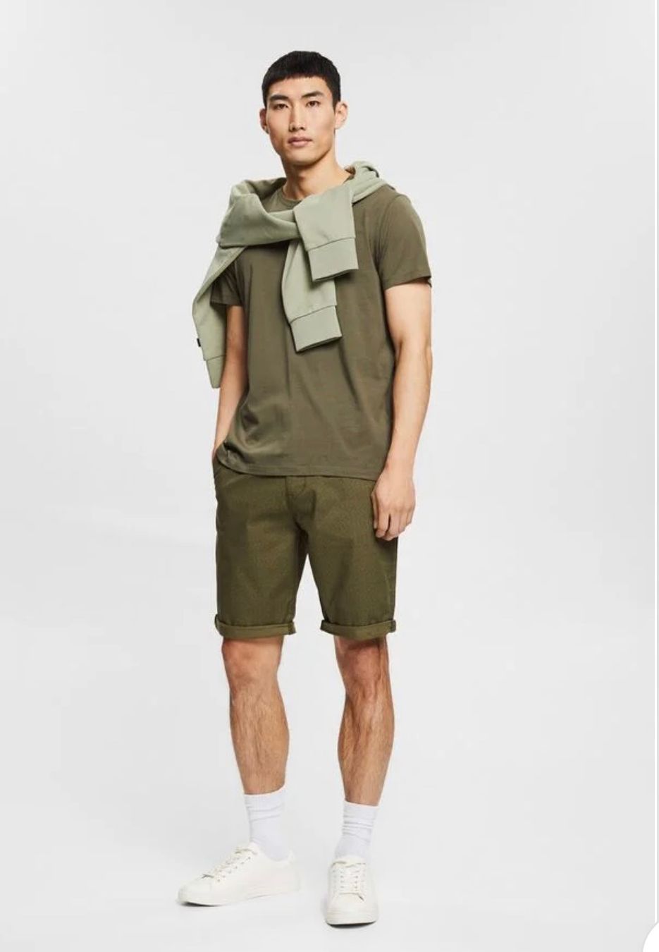 Esprit Pantaloni: Shorts mit Keyring und Print, Bio-Baumwolle 31 – Nuovo e nell'imballaggio originale da Wittenbach venduto da bes_k8vr 7