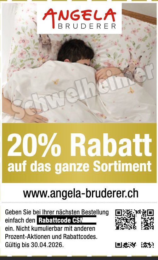 Buoni: 20% Rabatt bei Angela bis 31.07.2026 – Nuovo e nell'imballaggio originale da Allschwil venduto da Schwelheimer 1