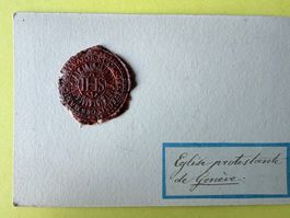 GENÈVE - ÉGLISE PROTESTANTE - Cachet 19ème Siècle -   Ø 25mm