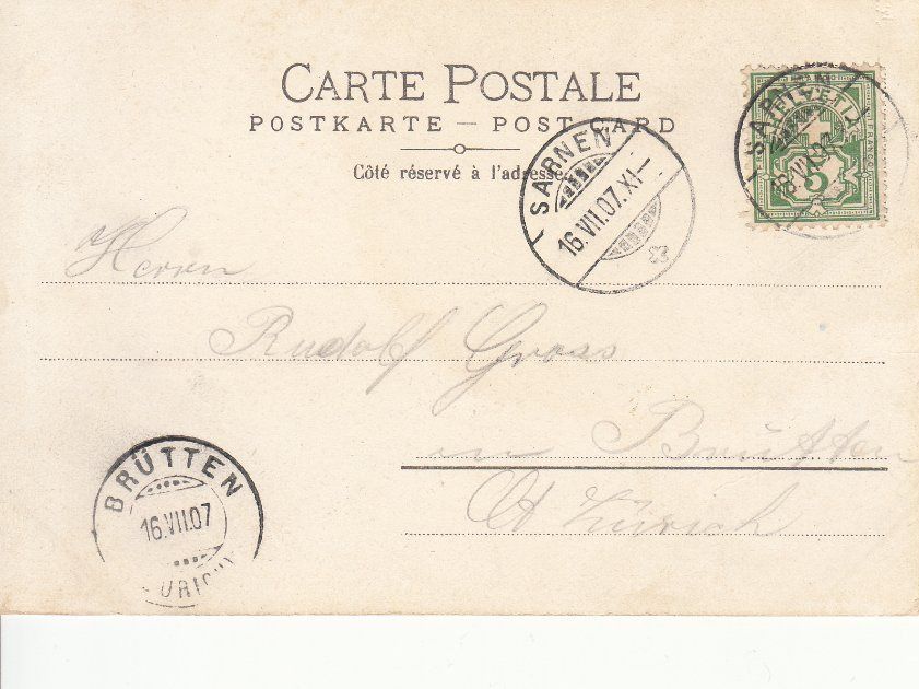 Cartoline postali: Melchaabrücke 1907 – Usato da Bürglen TG venduto da StampGraf 1