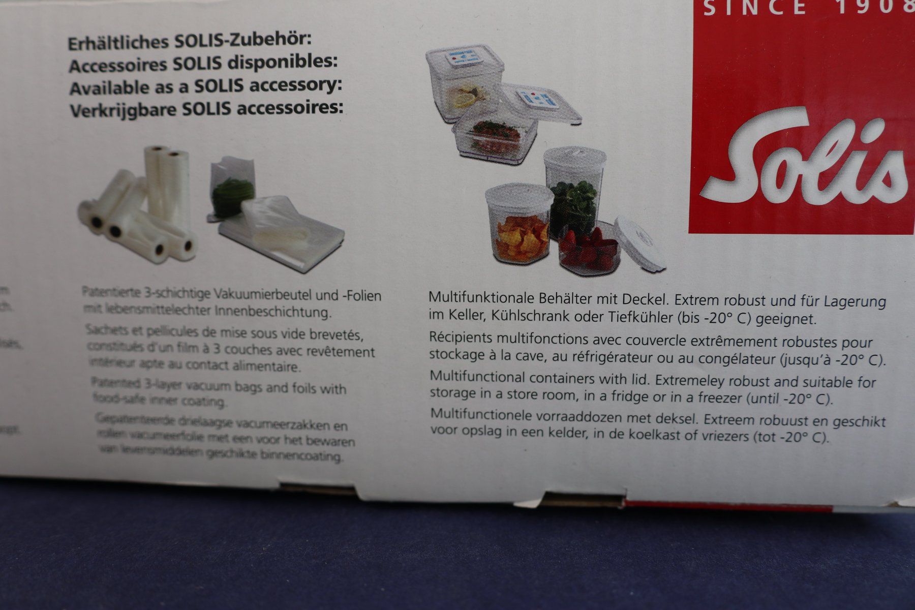 Solis Küchengeräte: Solis Easy Vac Pro Typ 569 Vakuumiergerät schwarz – Neu und originalverpackt aus Liestal von FuV01 5