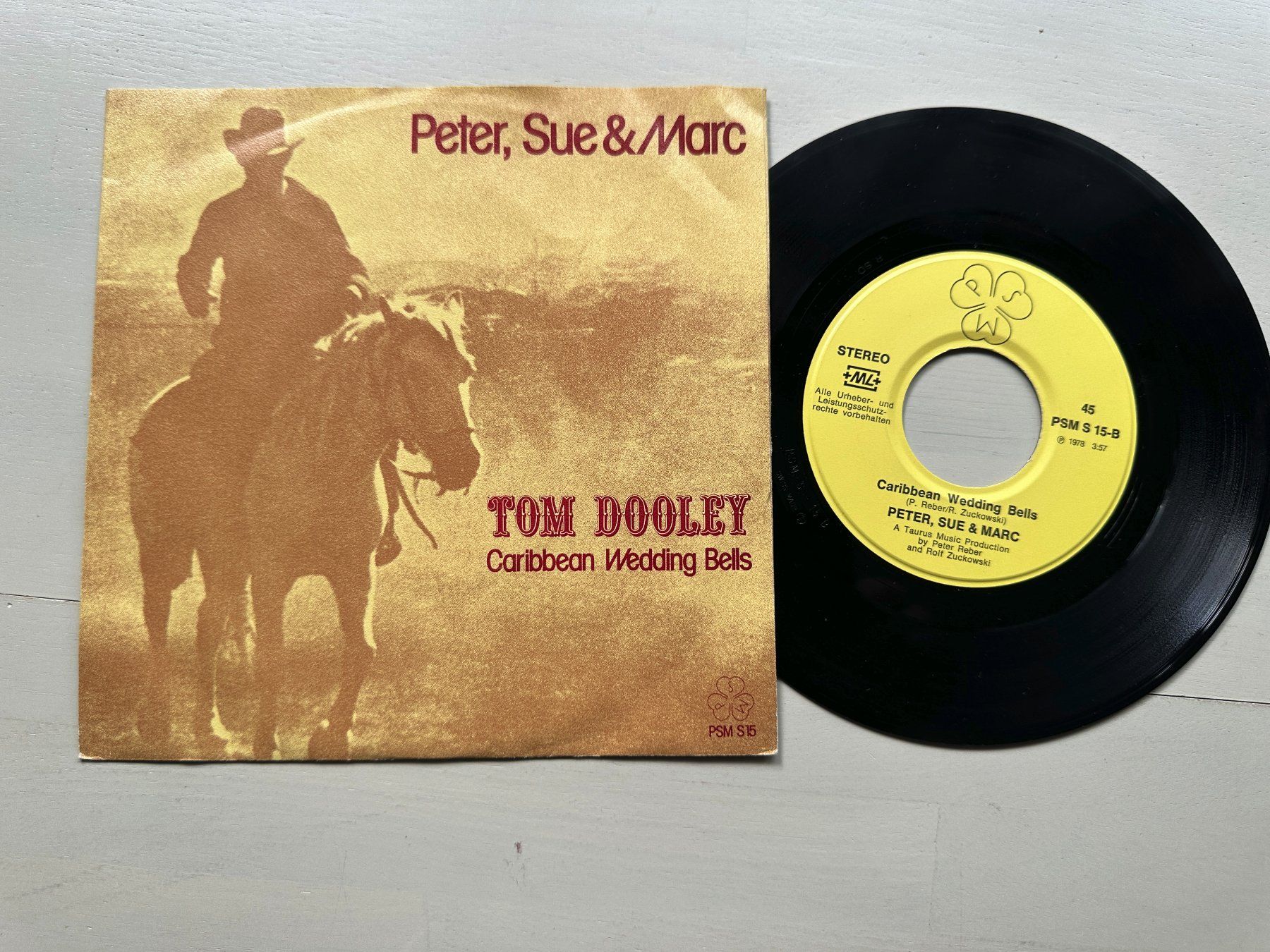 Dischi in vinile: PETER SUE & MARC SCHELL Single SWISS Kult Tom Dooley – Usato da Basel venduto da Partridge 1
