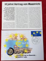 10 J. VERTRAG MAASTRICHT - MÜNZBRIEF 3.2.2005 - 1€ 2003 FDC