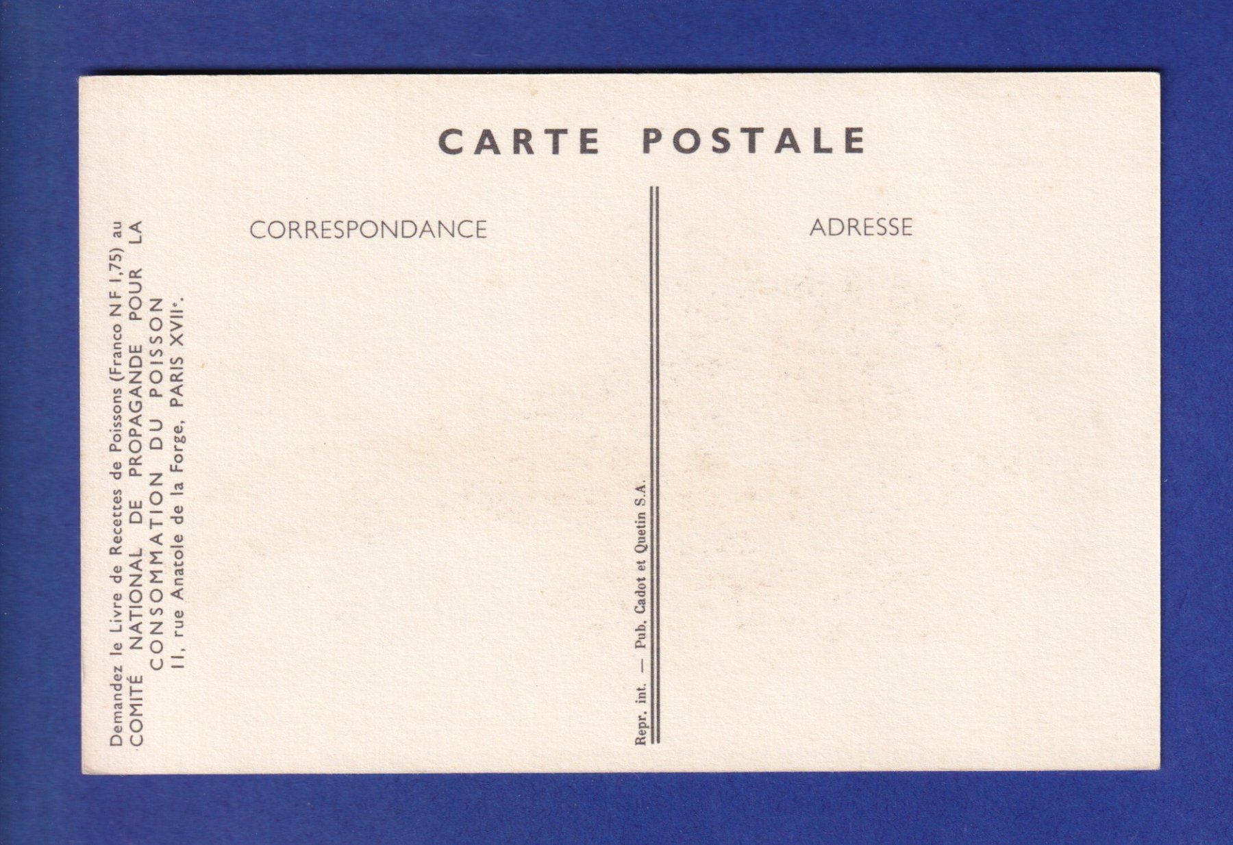 Ansichtskarten: Poisson - BAUDROIE dite Lotte de Mer – Gebraucht aus Pully von nicecards-shop 1