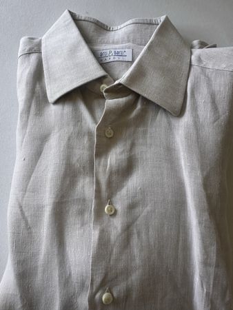 Shirt 100% Linen Sartoria Napoli NEW