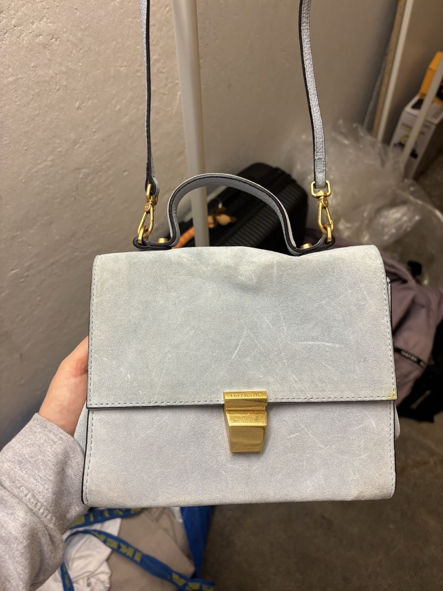 Coccinelle Taschen für Damen: Coccinelle Tasche Leder blau/hellblau – Gebraucht aus Basel von a.tamara9