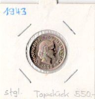 10 Rappen 1943, CuNi, stgl. Topstück