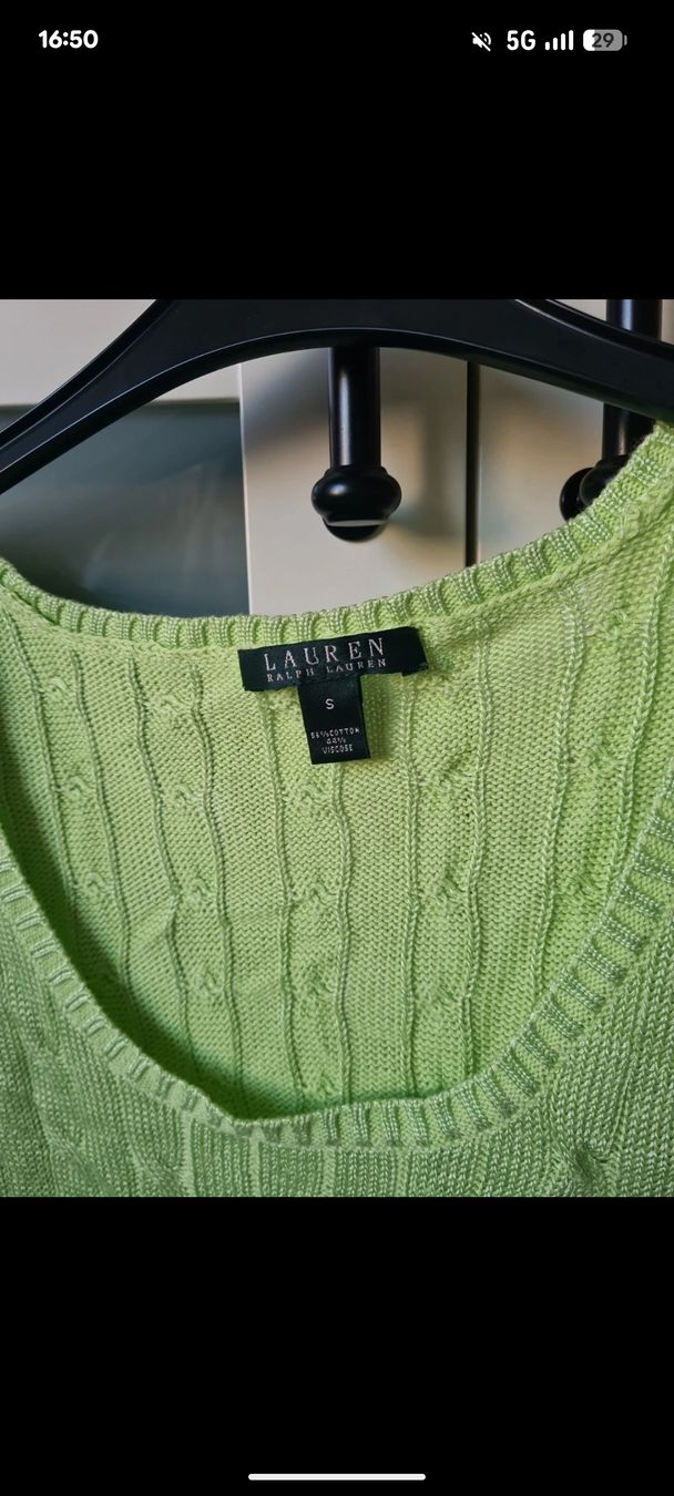 Ralph Lauren Pullover & Sweatshirts: Lauren Ralph Lauren Strickpullunder Pullover hellgrün – Gebraucht aus Basel von Jojo100117 1