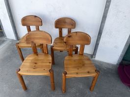 Dänische Mid Century 70er Brutalist Stühle Rainer Daumiller
