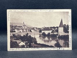 Solothurn. Generalansicht von Westen mit "Krummen Turm"