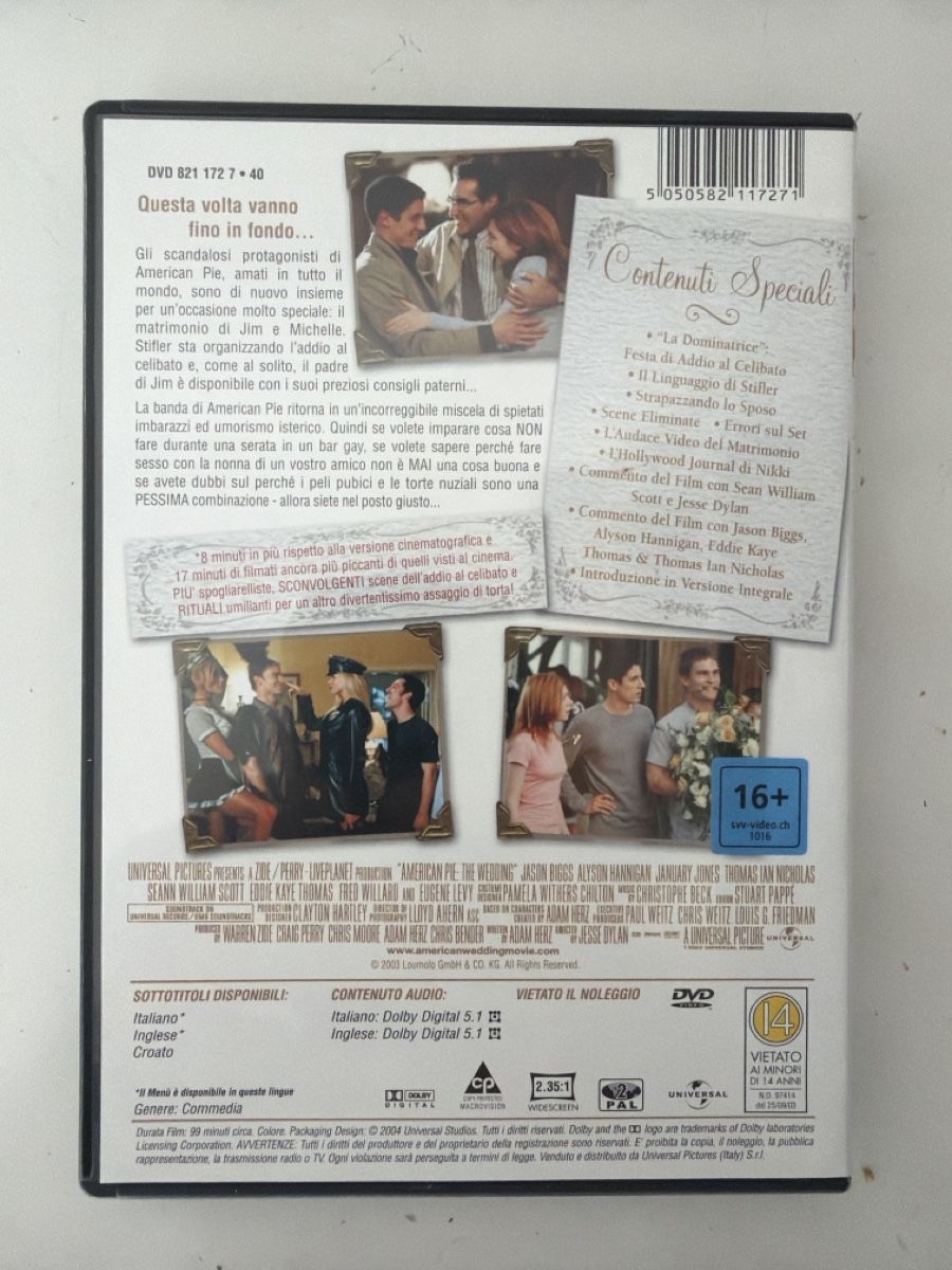 Tutti i DVDs: DVD - American Pie - IL MATRIMONIO – Usato da Pregassona venduto da Sangiovese100 1