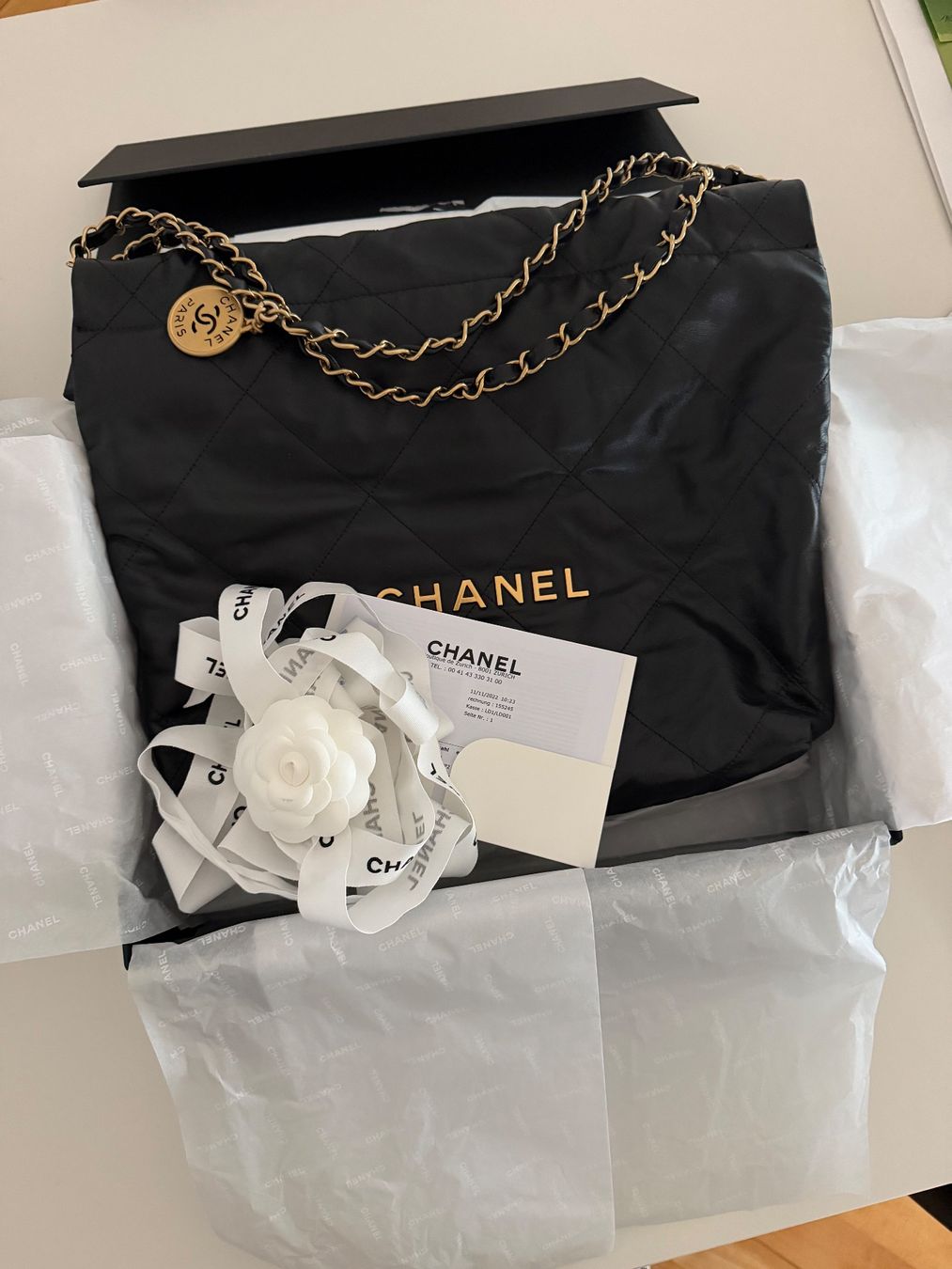 Chanel Borse da donna: Chanel 22 Black – Usato da Solothurn venduto da Vintage87