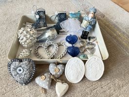 Weihnachtsdeko Christbaumkugeln Schlittschuhe Herzen Glas