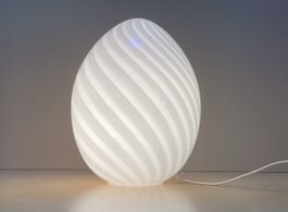 Tischleuchte „swirl“ Murano; 70 er / 80 er Jahre