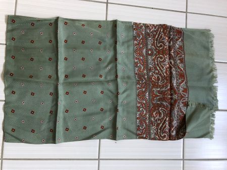 Vintage Seidenschal, Fransen, Retro Muster, Top Zustand!
