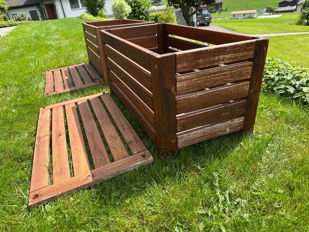 1x Garden storage box wood Ikea NÄMMARÖ 🤎 Gartenbox Holz (Gebraucht) in Zuerich für CHF 40 – nur Abholung auf Ricardo kaufen
