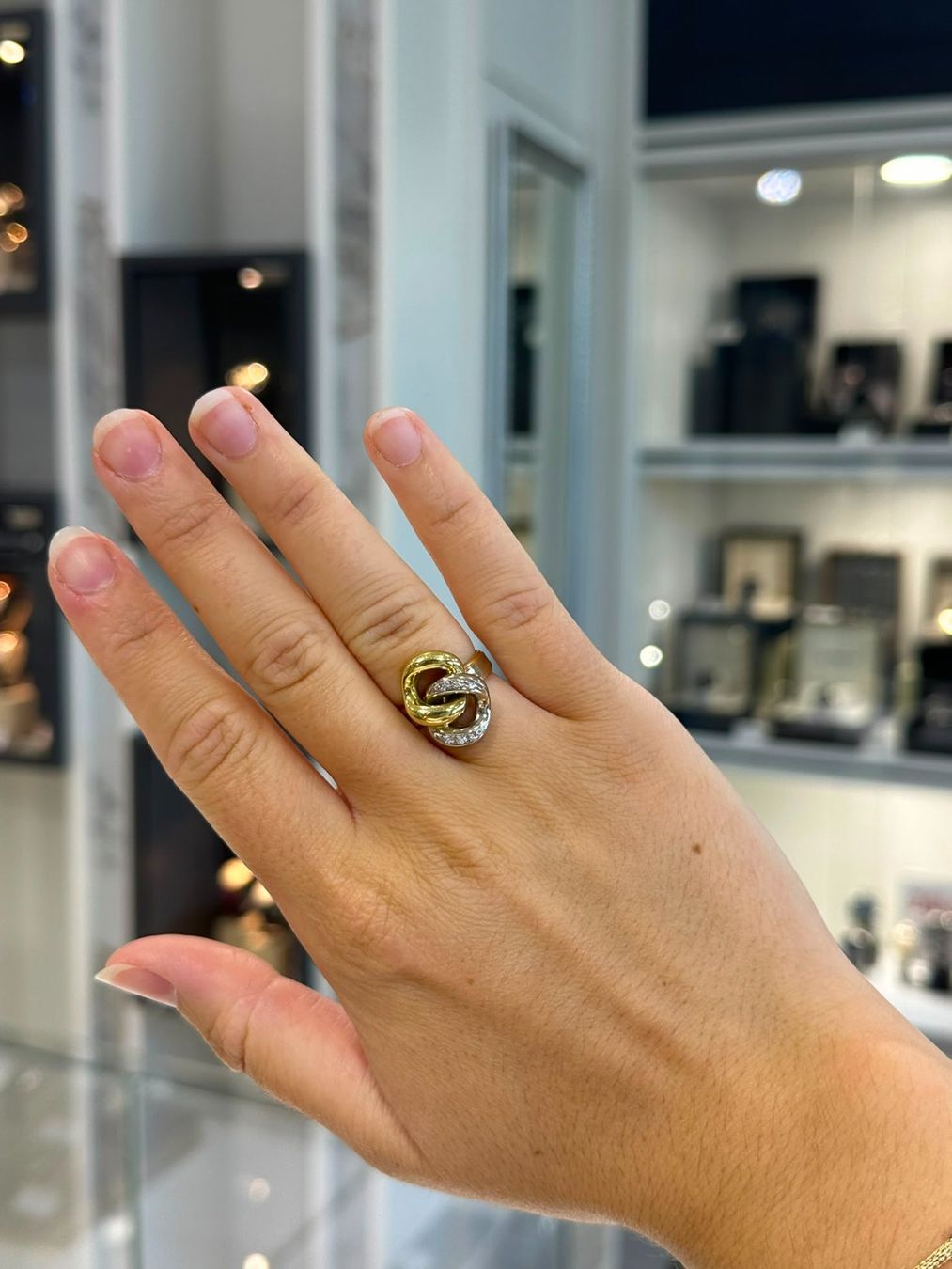Bagues: 18 Karat - 750 Bicolor Ring mit Diamanten – D'occasion à Zürich par StargoldJewellery 3