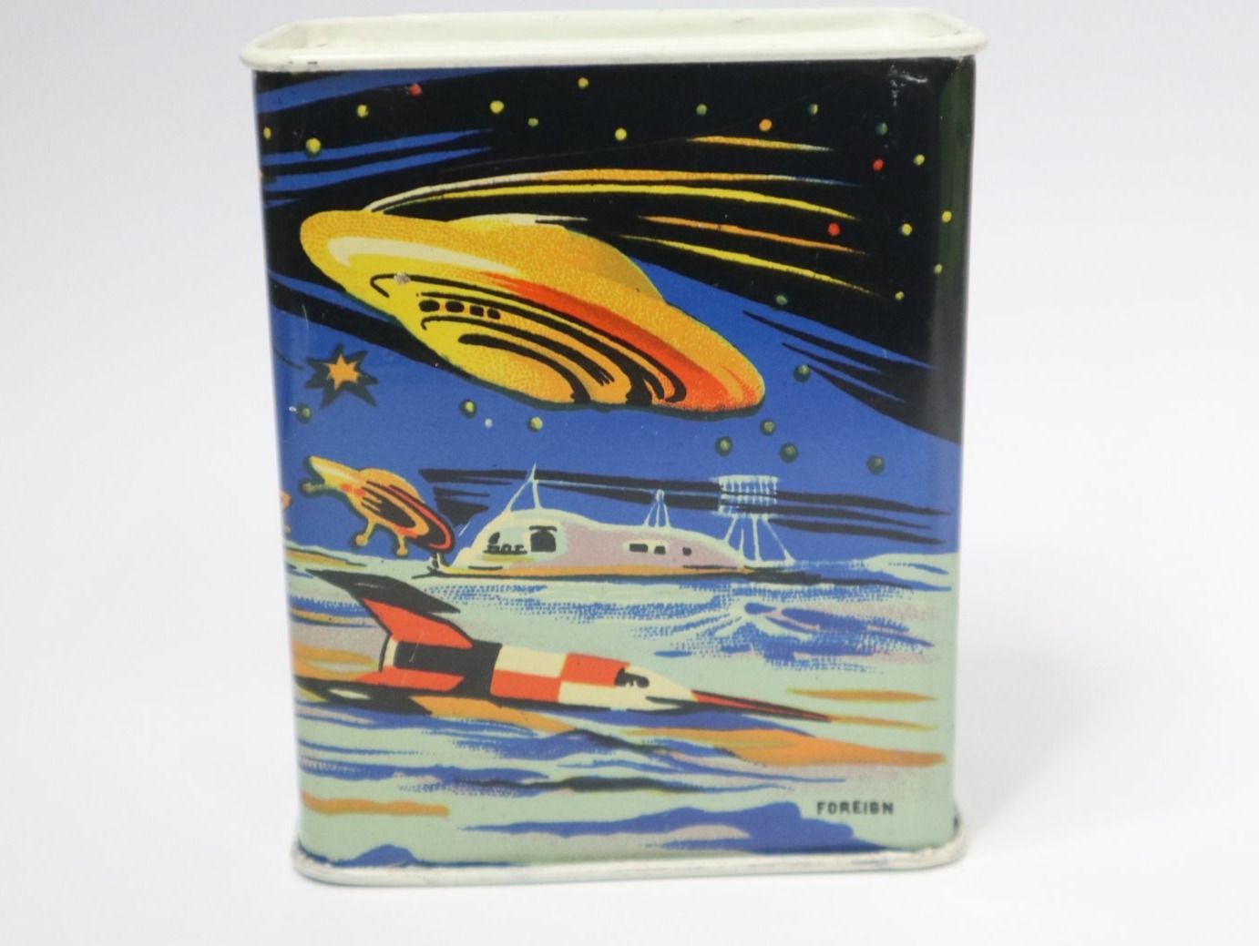 Tirelires: Blech Space Rocket Spardose UFO mit Schlüssel – Neuf (Voir description) à Eschenbach SG par Astalavista 2