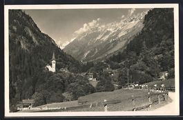 AK Bristen, Totale mit Gebirgswand, 1942