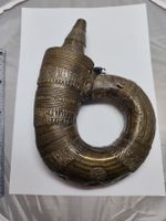 Antike osmanische Pulverflasche – Jemen/Arabien, 19. Jh. Bra