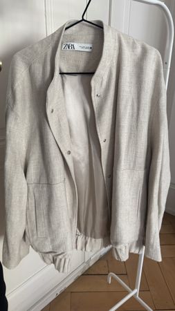 Zara Leinen Bomberjacke, Gr. S (oversized!)