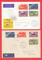 1960 Lichtenstein 2x Flugpostsatz per Hubschrauber geliefert