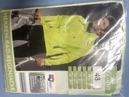 Crane Herren-Rad-Regenjacke, Gr. 48, Neu & Originalverp.