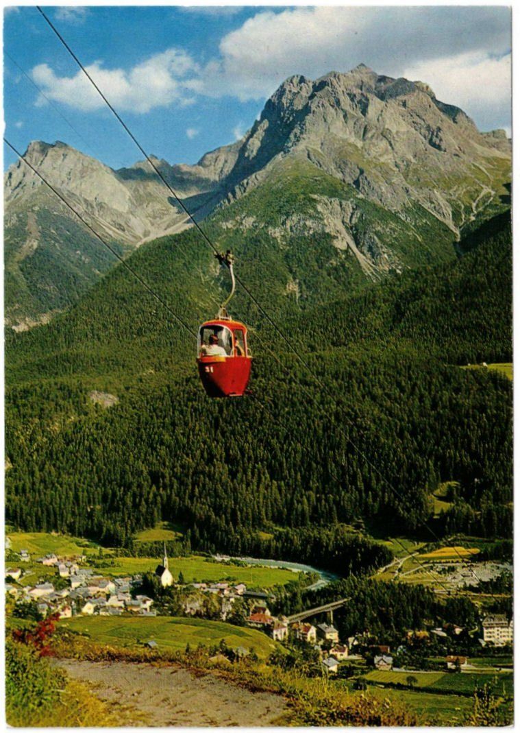Cartoline postali: Scuol - Gondelbahn Motta Naluns – Usato da Binningen venduto da Mountainrider