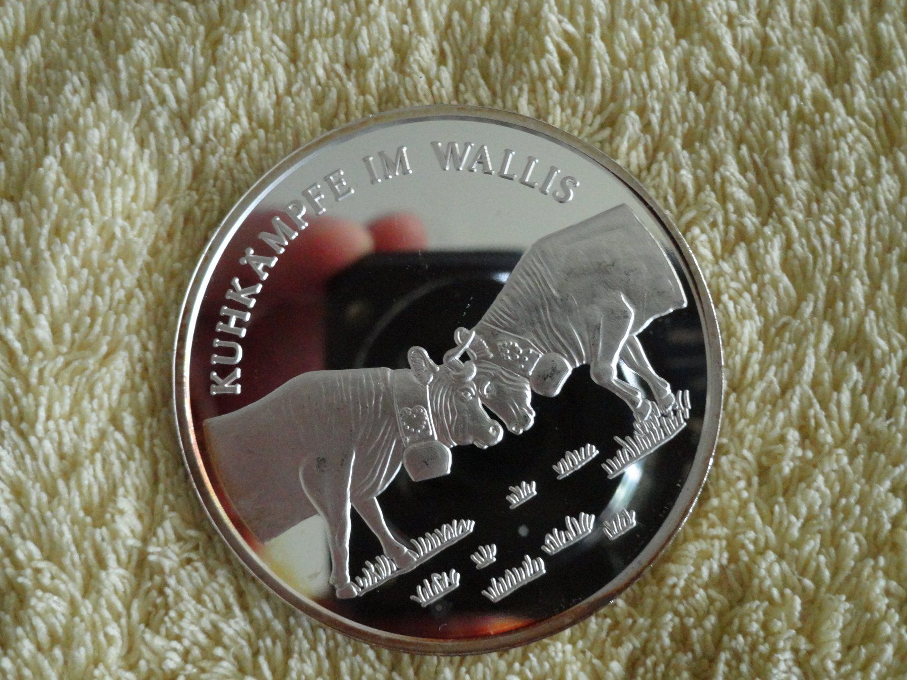 Medaglie: Silbermedaille "Schweizer Volksbräuche" - Kuhkämpfe im VS – Usato da Gerlafingen venduto da Shiva_74 4