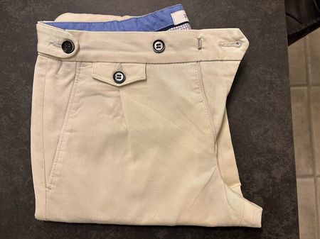 Herren Chino Hose Paul Kehl Bundfalten Grösse 28-30 beige