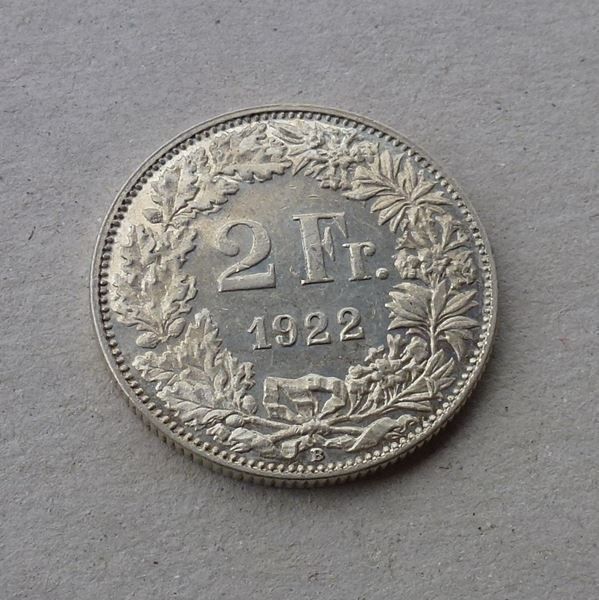 Tutti le monete: ++ 2.- Franken 1922 – Usato da Walkringen venduto da Casablanca777