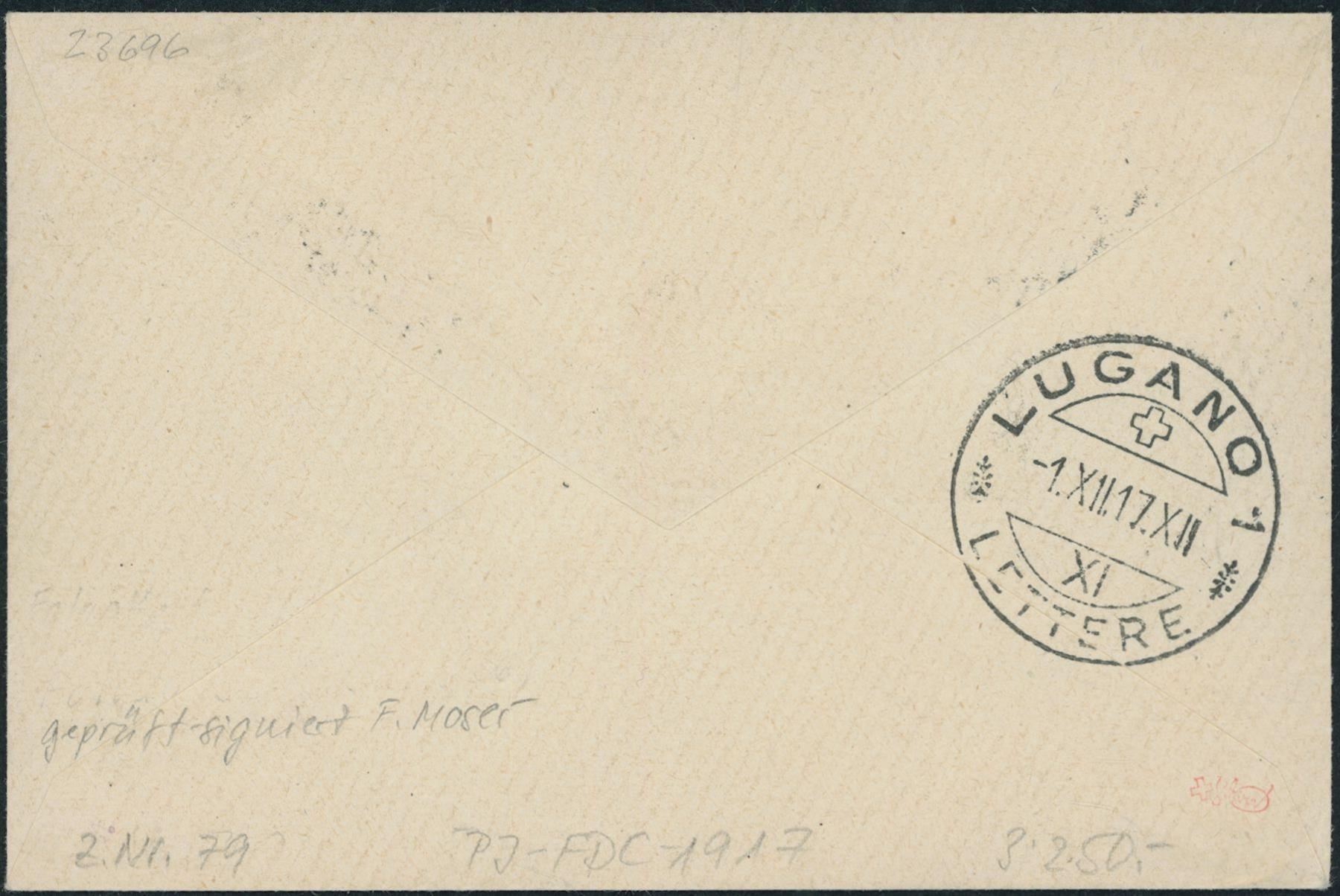 Tutti i francobolli: 1917 - Pro Juventute - FDC ET – Usato da Schindellegi venduto da leecollect 1