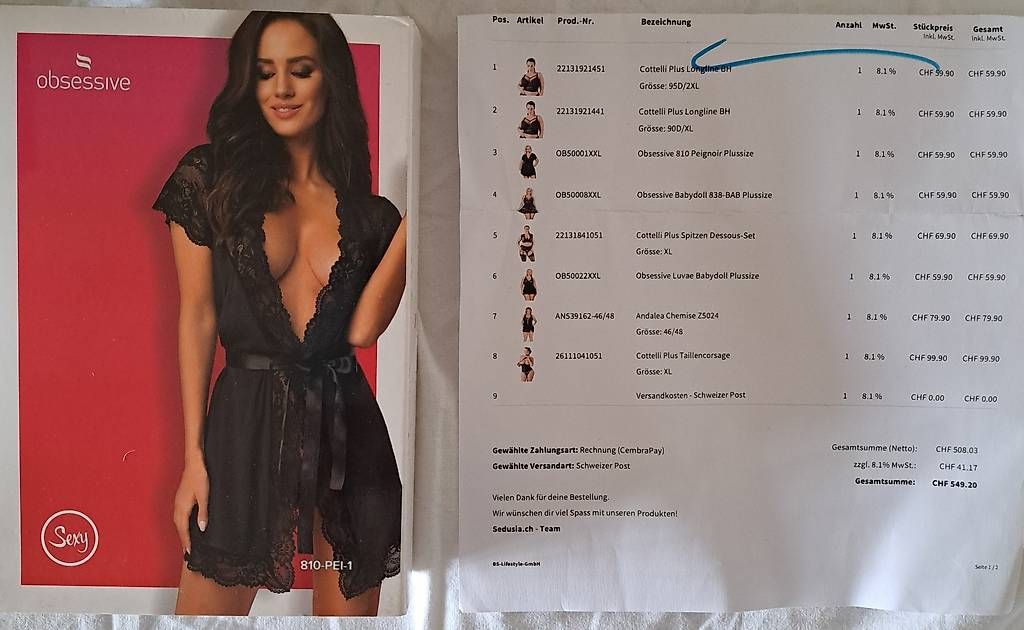 Altra biancheria intima: Neuer Spitzen Bademantel Plussize Curvy – Nuovo e nell'imballaggio originale da Thun venduto da Xheraina