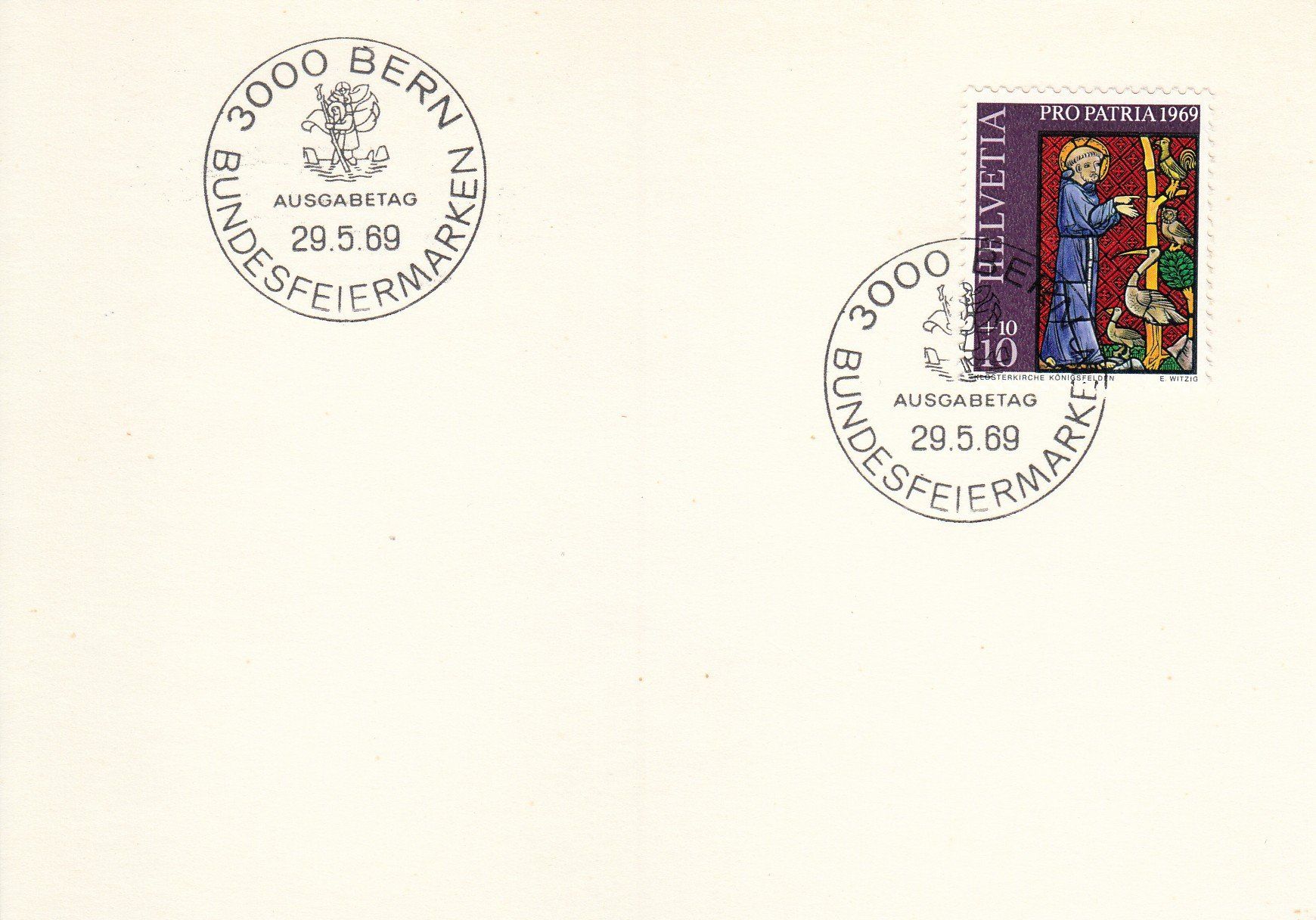 Tutti i francobolli: 1969 Pro Patria 4 FDC Einzelmarken – Usato da Spreitenbach venduto da Mustang_1105