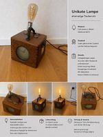 Unikate Lampe aus ehemaliger Taubenuhr, Vintage