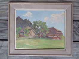 CHRISTIAN SIEGENTHALER 1887-1971 BERNER BAUERNHAUS ORIGINAL