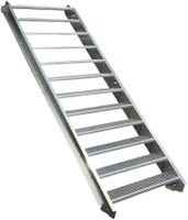 Stahltreppe 12 Stufen B90cm H180-240cm