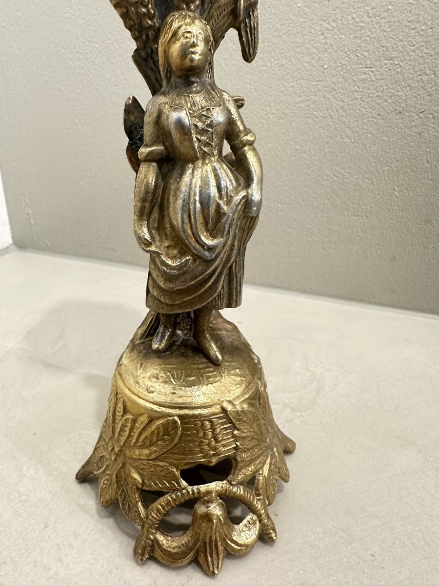 Portacandele: Messing-Kerzenständer mit Figur – 28 cm – Usato da Nebikon venduto da Bogdan_Antikes 3