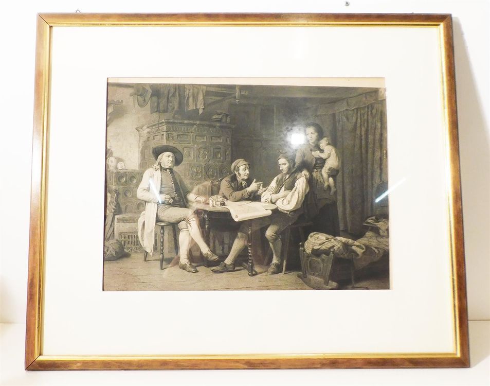 Ölgemälde-Reproduktion Auf Leinwand – Schmetterling, 76x50 Cm, Gerahmt, Fertig Zum Aufhängen