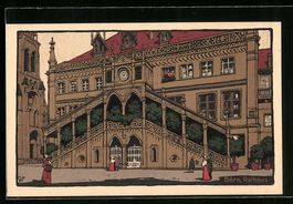 Steindruck-AK Bern, Rathaus
