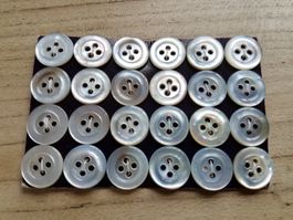 24 Perlmutt Knöpfe Perlmuttknopf Perlmuttknöpfe opalisierend