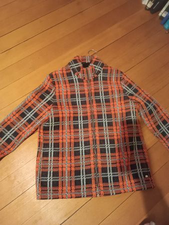Gerry Weber Herbstjacke Gr. 38 kariert orange/schwarzn