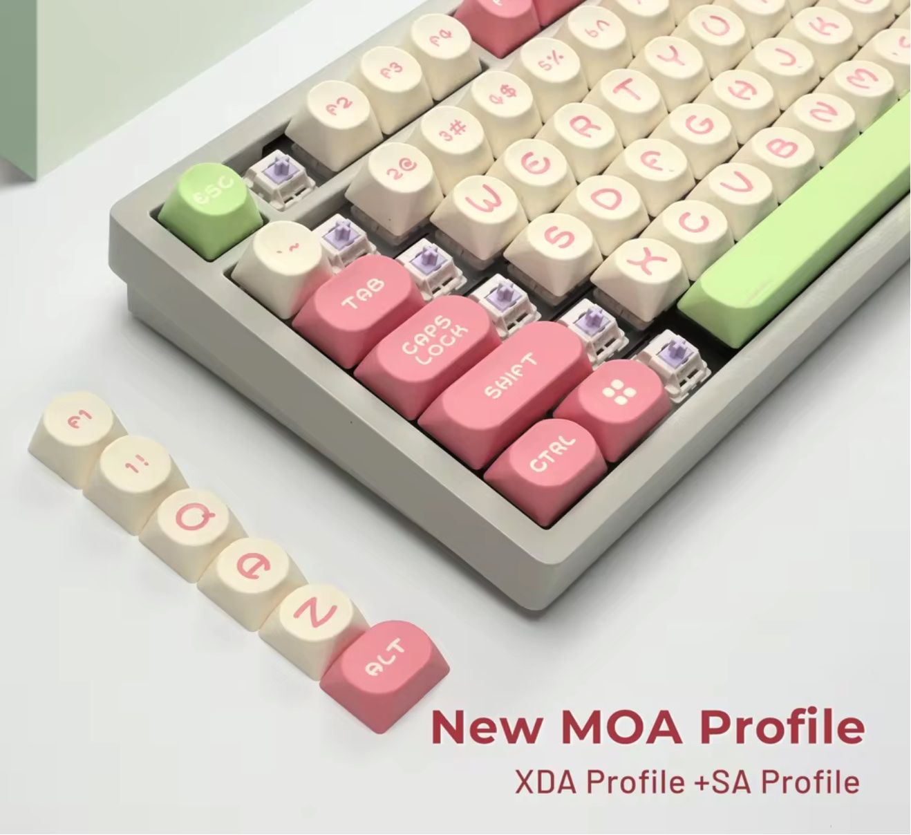 Tastiere: XVX MOOD 130 Keycaps MOA Profile PBT for Mechanical Keyboard – Nuovo e nell'imballaggio originale da Belmont-Lausanne venduto da HausPopCharm 4