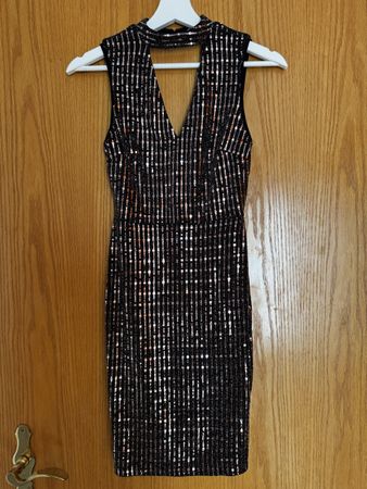 Abendkleid schwarz/roségold
