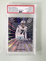 Trevon Diggs 2022 Panini Zenith High Point Signatures PSA 9