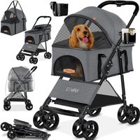 Hundewagen 2in1 faltbar 20Kg anthrazit