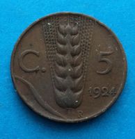 Italien: 5 Centesimi 1924, SS.
